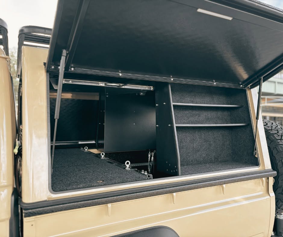 Bushtech canopy — Golf Cruiser — Onca & Bushtech Touring 79, fitted by Venture 4x4 in Nelspruit