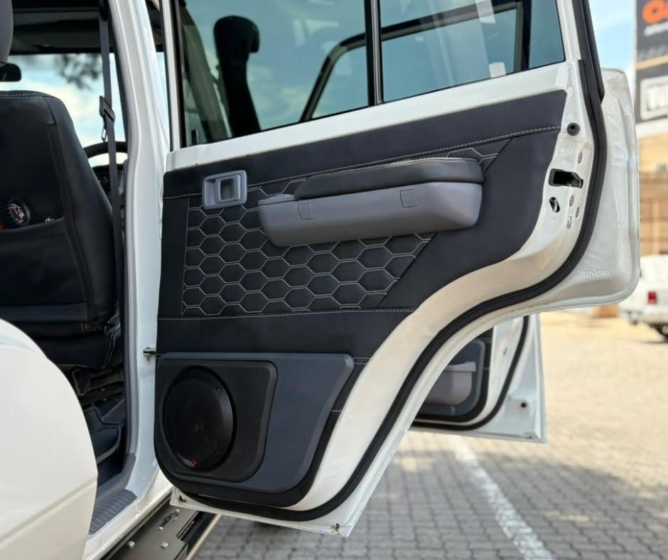 Leather-trimmed door panels