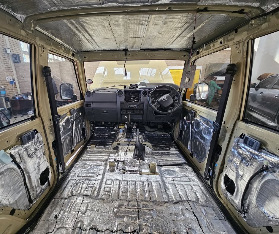 Sound deadening fitted throughout the cab