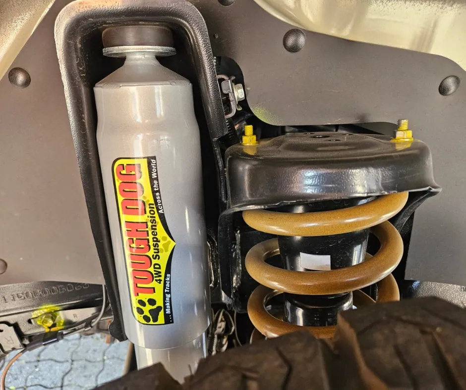 Tough Dog suspension — shock and coil detail