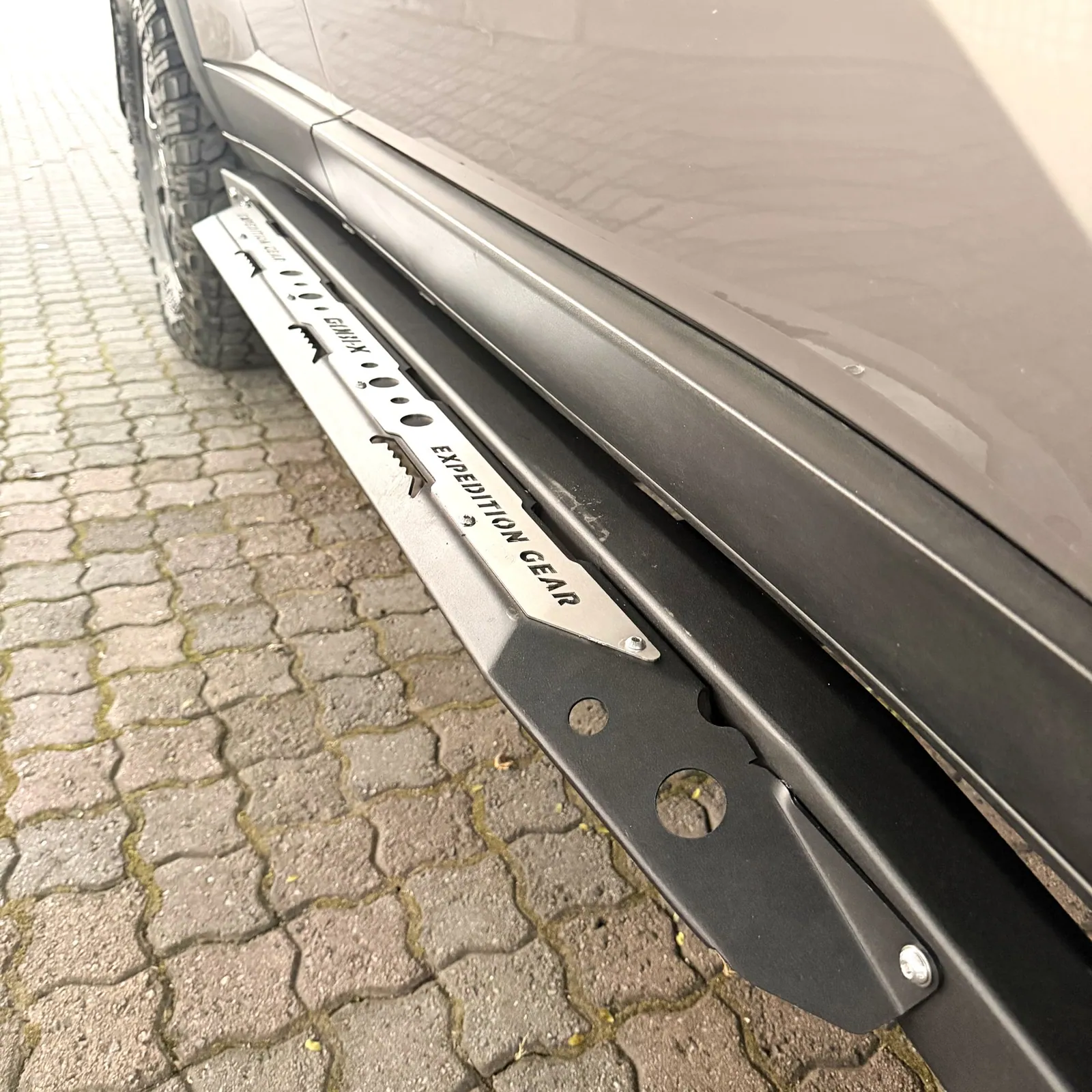 Gobi-X rock sliders fitted along the sill