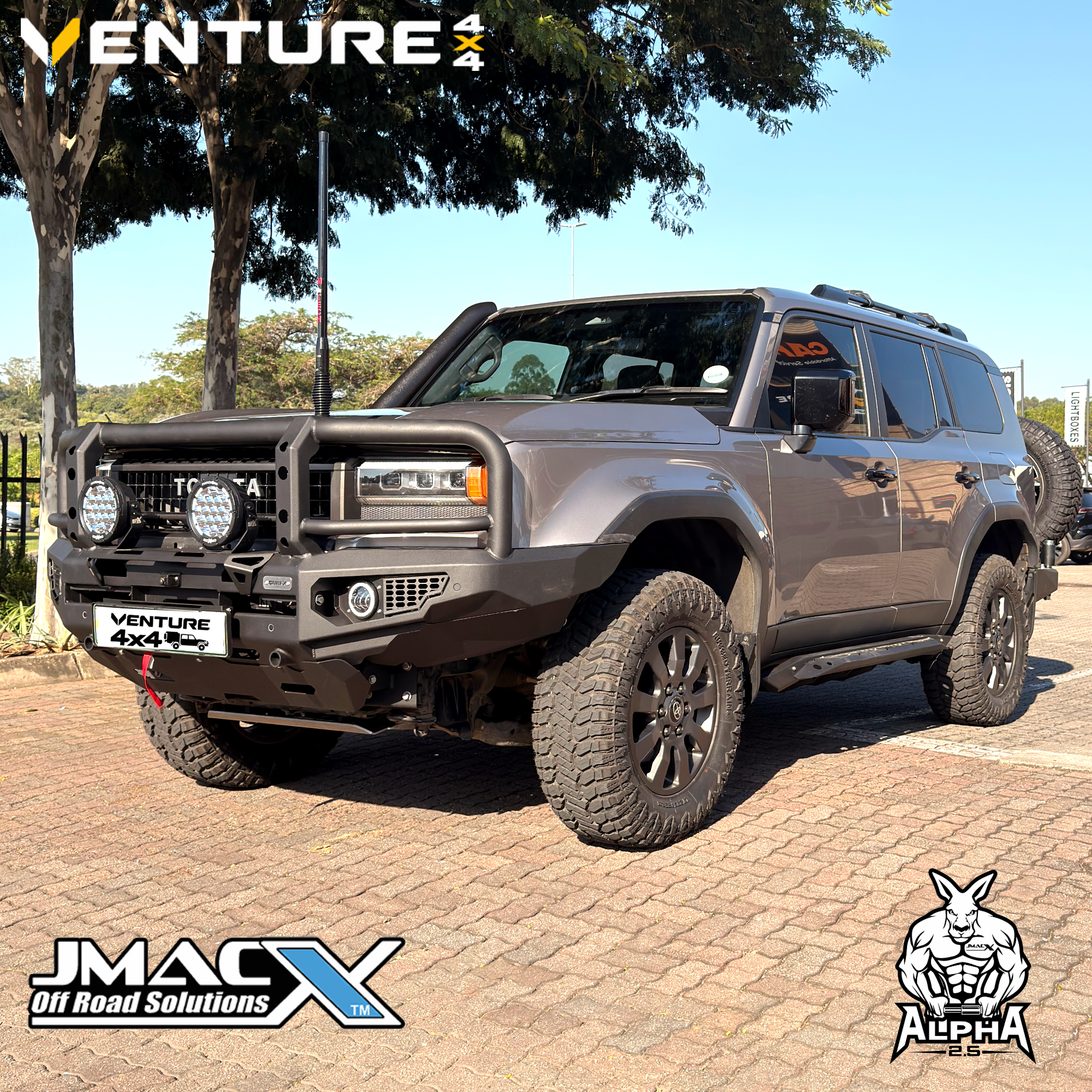 Gobi-X and Hardkorr and JMACX and Brown Davis and ARB fitted to a Toyota Land Cruiser Prado 250 — Venture 4x4 Mbombela