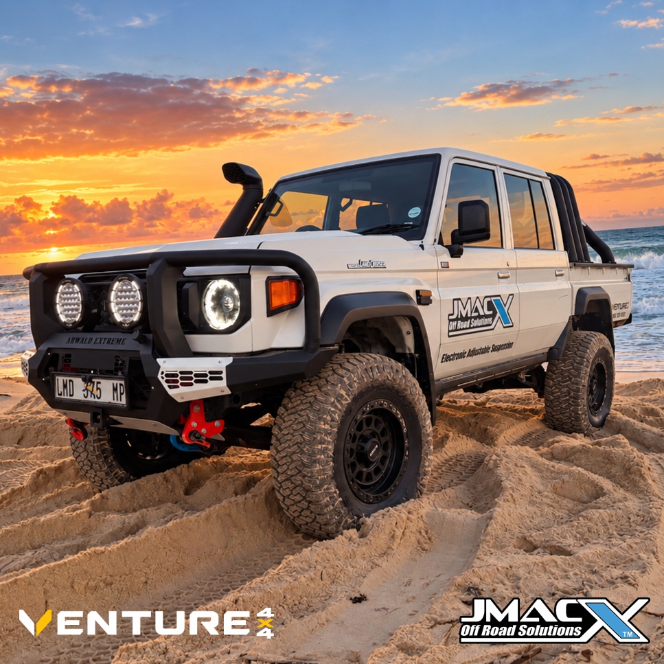 Safari and Arwald Extreme and Hardkorr and Maxxis fitted to a Toyota Land Cruiser 79 Series — Venture 4x4 Mbombela