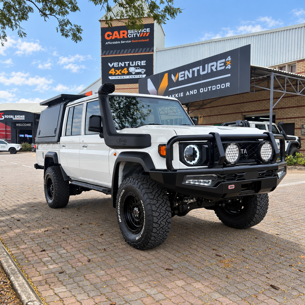 ARB and Hardkorr and BF Goodrich fitted to a Toyota Land Cruiser 79 Series — Venture 4x4 Mbombela