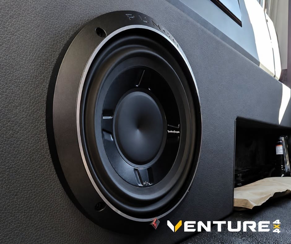 Rockford Fosgate subwoofer fitted to a Toyota Land Cruiser 79 Series — Venture 4x4 Mbombela