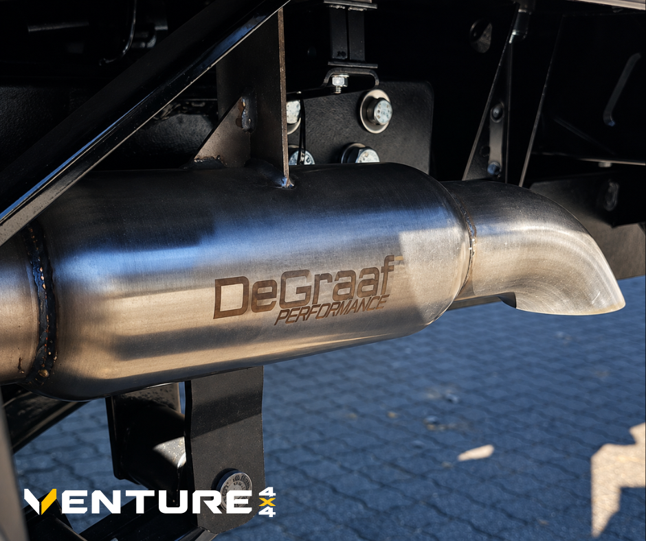 de Graaf exhaust fitted to a Toyota Land Cruiser 79 Series — Venture 4x4 Mbombela