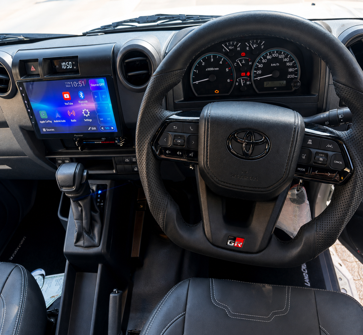 Pioneer interior trim fitted to a Toyota Land Cruiser 79 Series — Venture 4x4 Mbombela